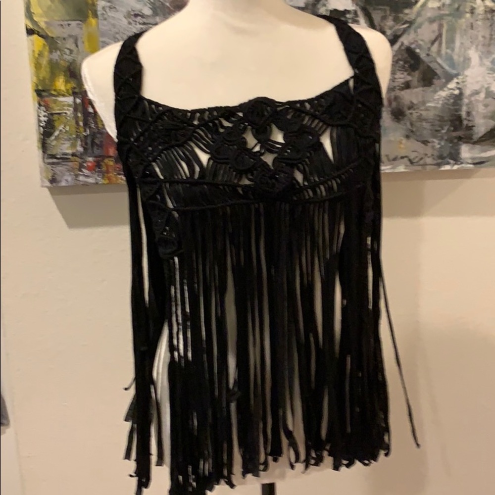 Black reggae top tank top size S-M